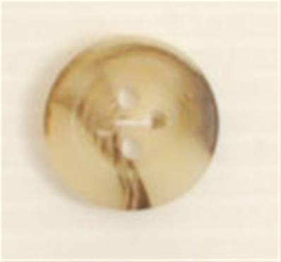 Bouton 4 trous (Plastique - 18 mm - Chiné marron et beige)