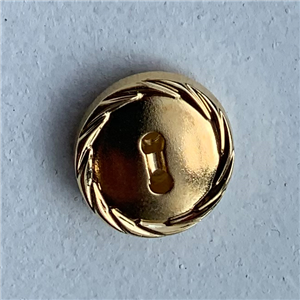 Bouton 2 trous spirale (18 mm - Or - Plastique)