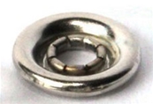 Prong socket nickel-plated brass