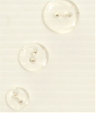 2-hole button (Plastic - Transparent - 12mm)