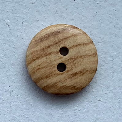 Bouton 2 trous (Bois - Buis naturel - 11 mm)