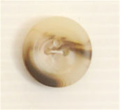 Bouton 4 trous (Plastique - 20 mm - Chiné marron et beige)