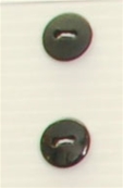 2-hole button (Plastic - Matt black - 12mm)