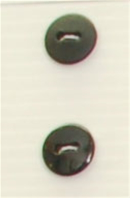 2-hole button (Plastic - Shiny black - 12mm)