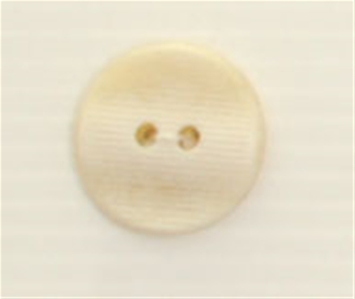 Bouton 2 trous (Plastique - Strié beige - 22 mm)