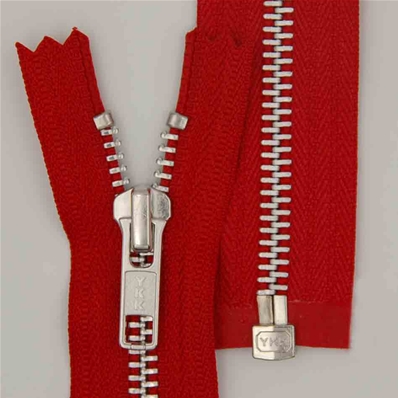 Zip 5 Aluminium open-end (Standard - 25cm - Red)