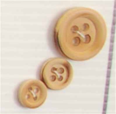 4-hole button (Wood - 11mm - Burnt)