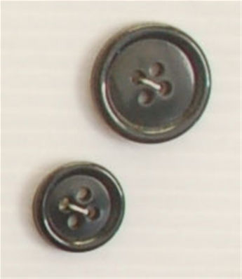 4-hole button (Plastic - 20mm - Matt black)