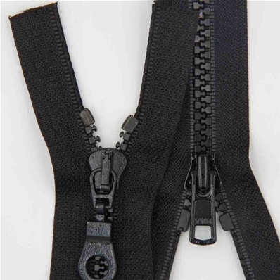 Zip 6 injecté séparable (Double curseur - 65 cm - Noir)