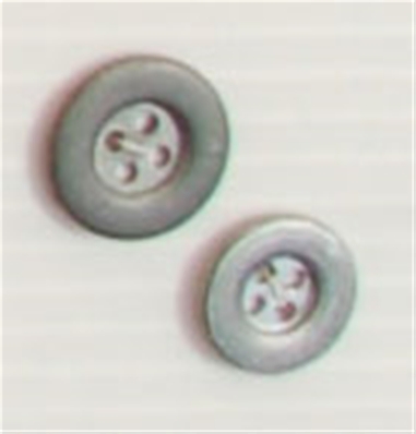 Bouton 4 trous (Acier - 14 mm - Argent)