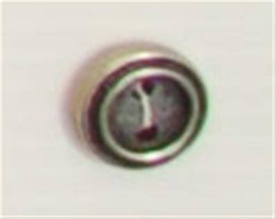 Bouton 2 trous (Métal - Argent vieilli cerclé - 12 mm)