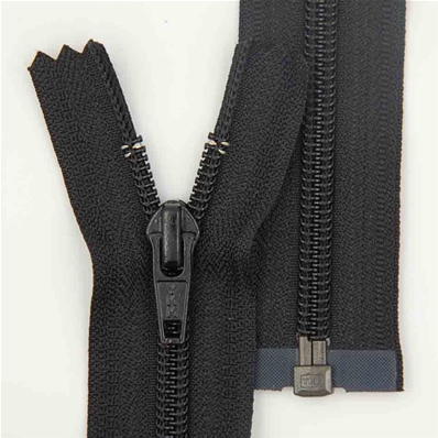 Zip 6 Spiral open-end (Standard - 75cm - Black)