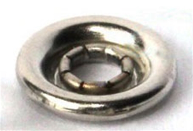 Prong socket nickel-plated brass