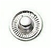 Anorak stud nickel-plated brass